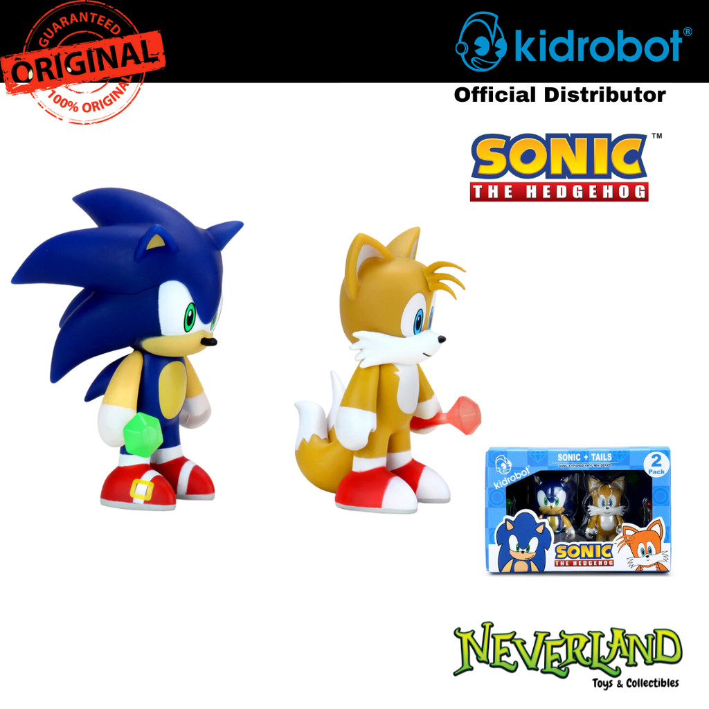 ( 📌 PRE-ORDER)(KIDROBOT) Sonic the Hedgehog Sonic & Tails Vinyl Figure Pack B