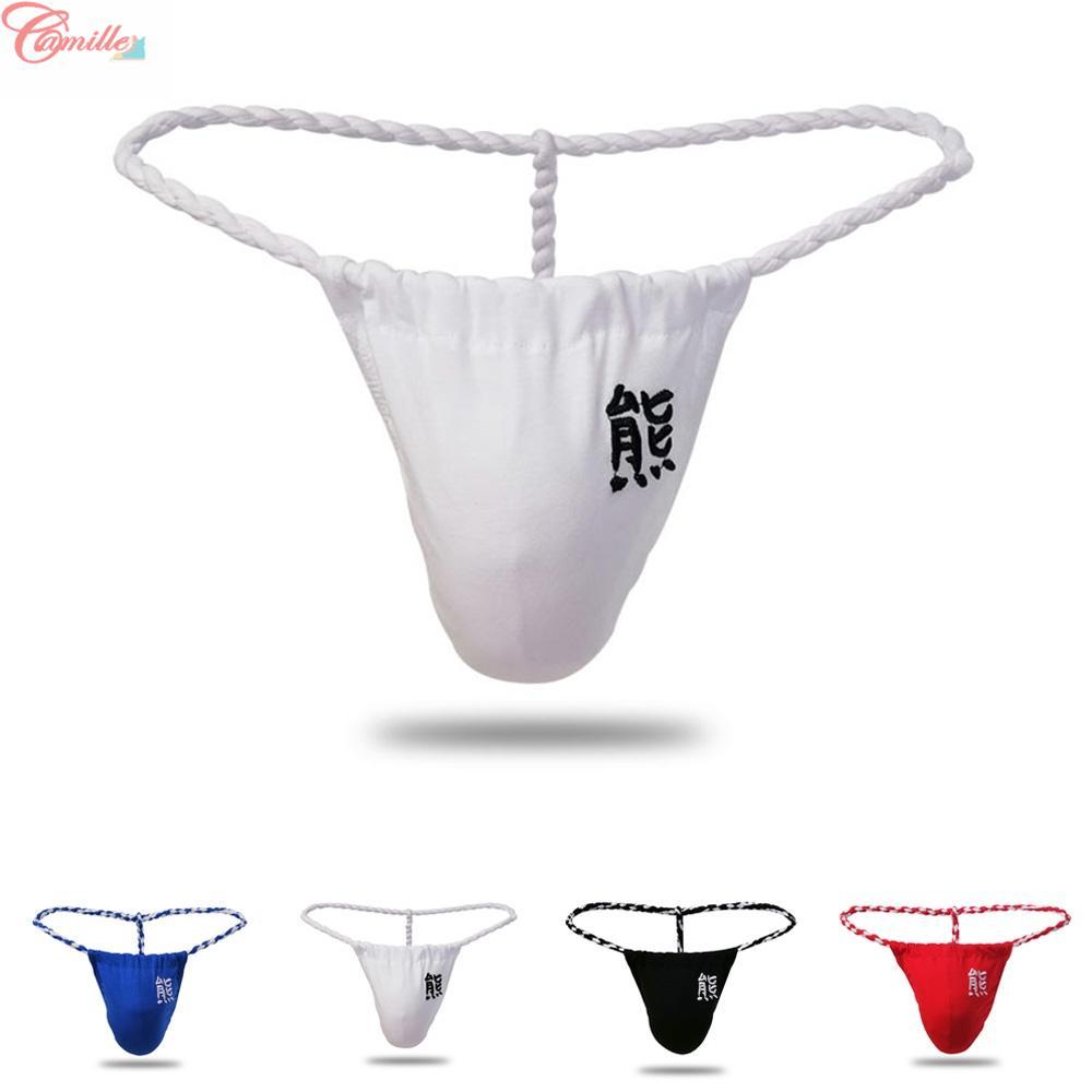 ชุดบิกินี่ชายแบบสายเดี่ยวหลังตัว T สไตล์ G String ขนาด M – 2XL ทำจากกระดาษเชือกทอง ราคา ถูกที่สุด ดีลบีเคเค แกลเลอรีภาพที่ 2