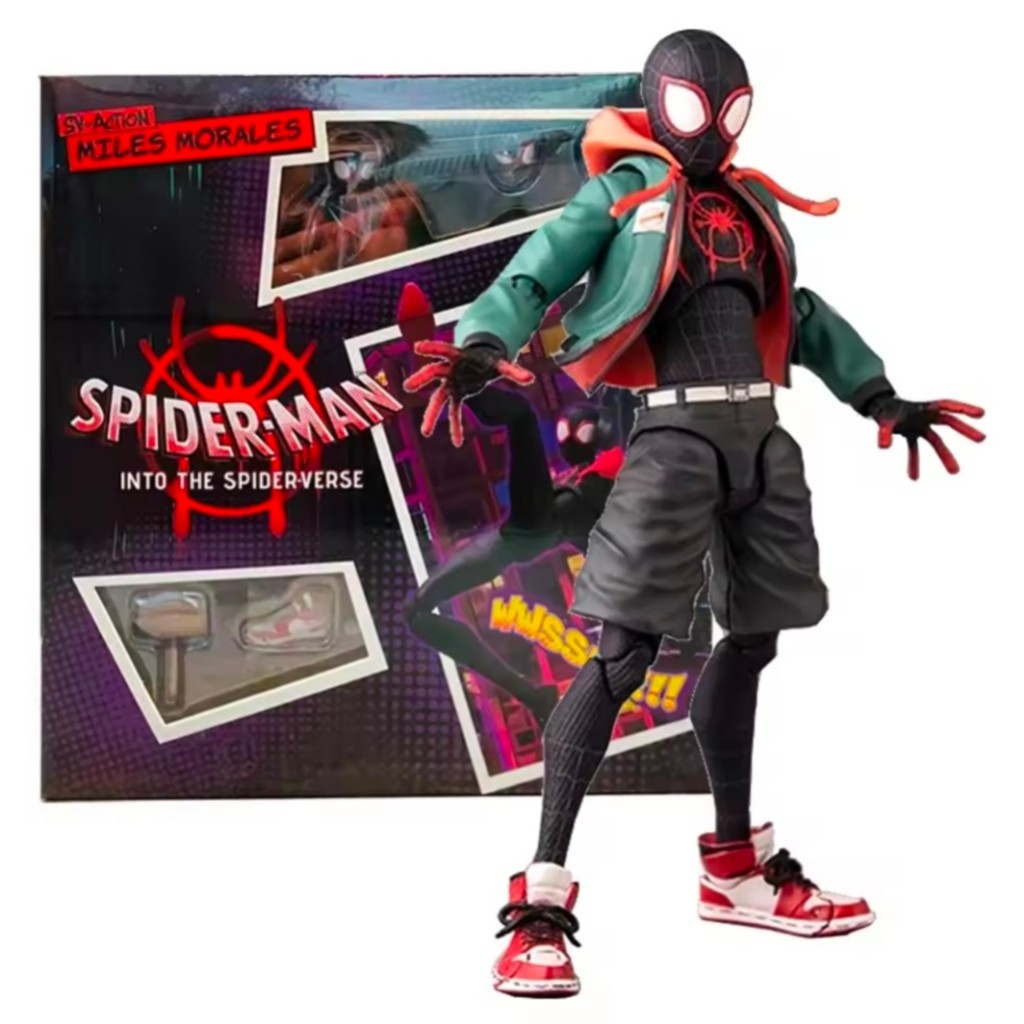 Marvel Spider-Man Miles Morales PVC Action Figure - SHFiguarts ของเล่นสําหรับเด็กผู้ชาย