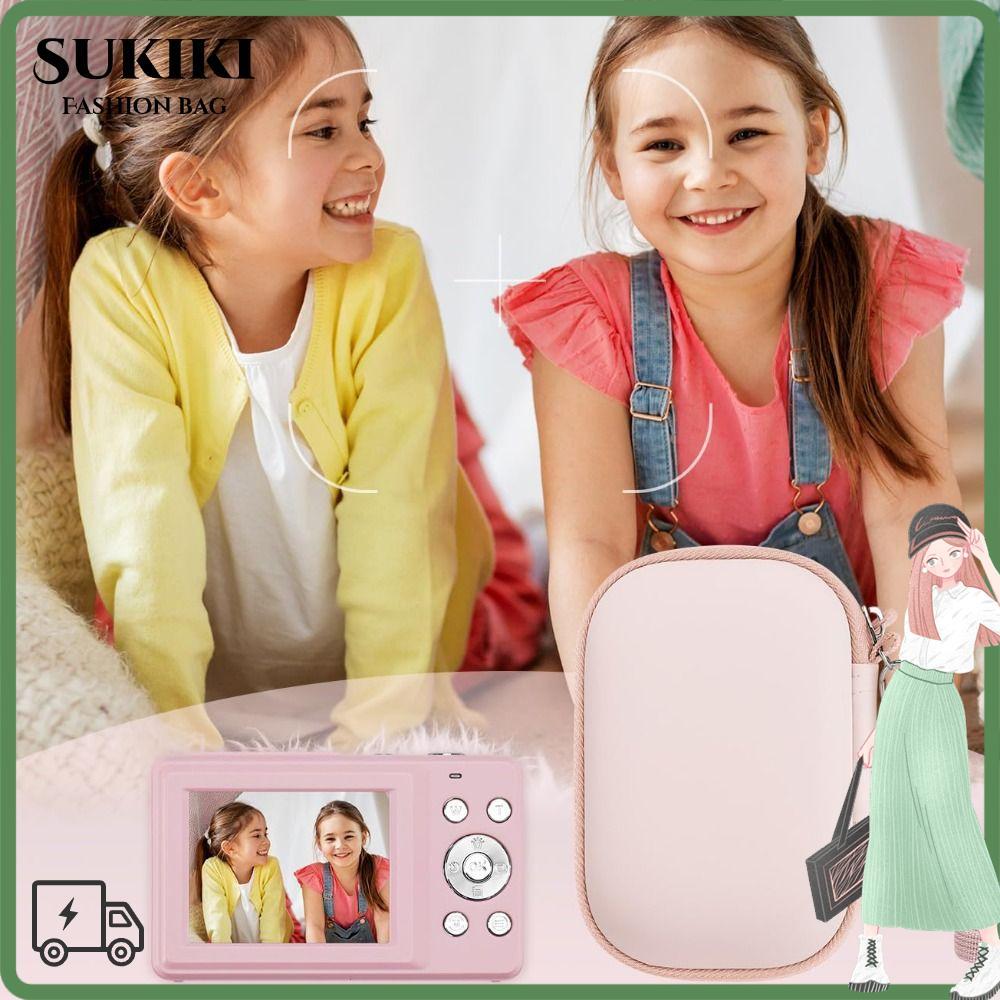 SUKIKI กล้องเก็บ, EVA Shell Plush Padding กระเป๋าเดินทาง,แบบพกพากันกระแทกน่ารักกันน้ํา SD Card Stora