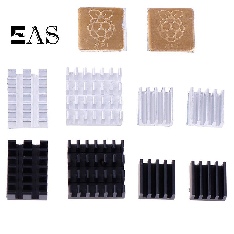 [EA] 5 ชิ้นสําหรับ Raspberry Pi 2/3/4 3B + 4B อลูมิเนียมฮีทซิงค์หม้อน้ํา Cooler Kit TH