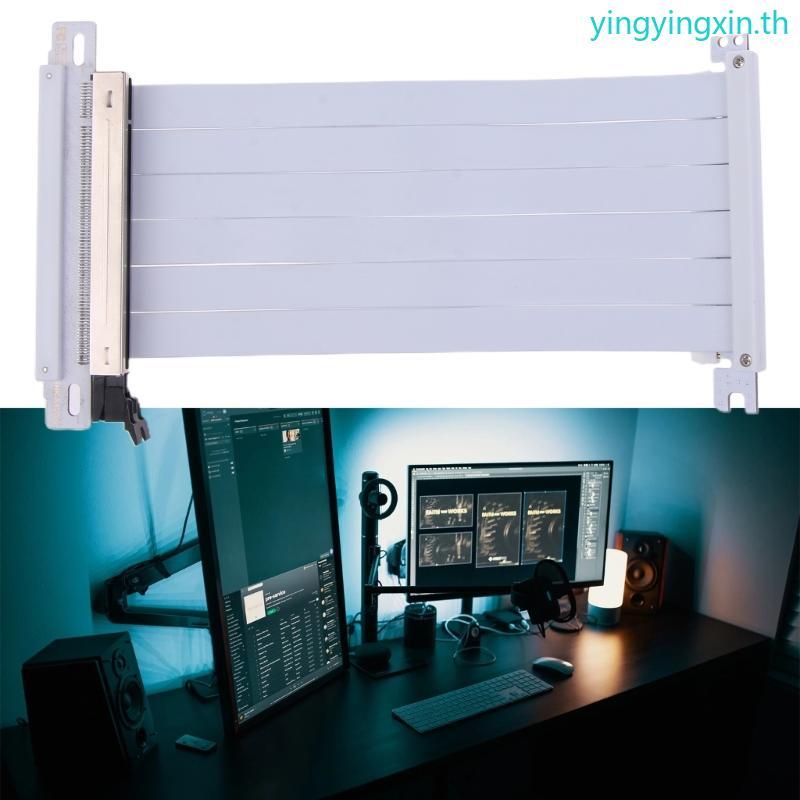 YIN PCIe Riser Cable 3 0 x16 PCI-Express Riser Extender ความเร็วสายเคเบิลแบบยืดหยุ่น