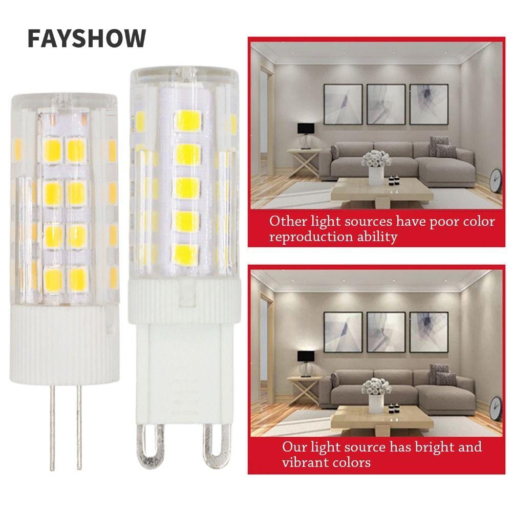 FAYSHOWTH หลอดไฟข้าวโพด LED อุณหภูมิสีคู่ G4 G9 E14 หลอดไฟข้าวโพด