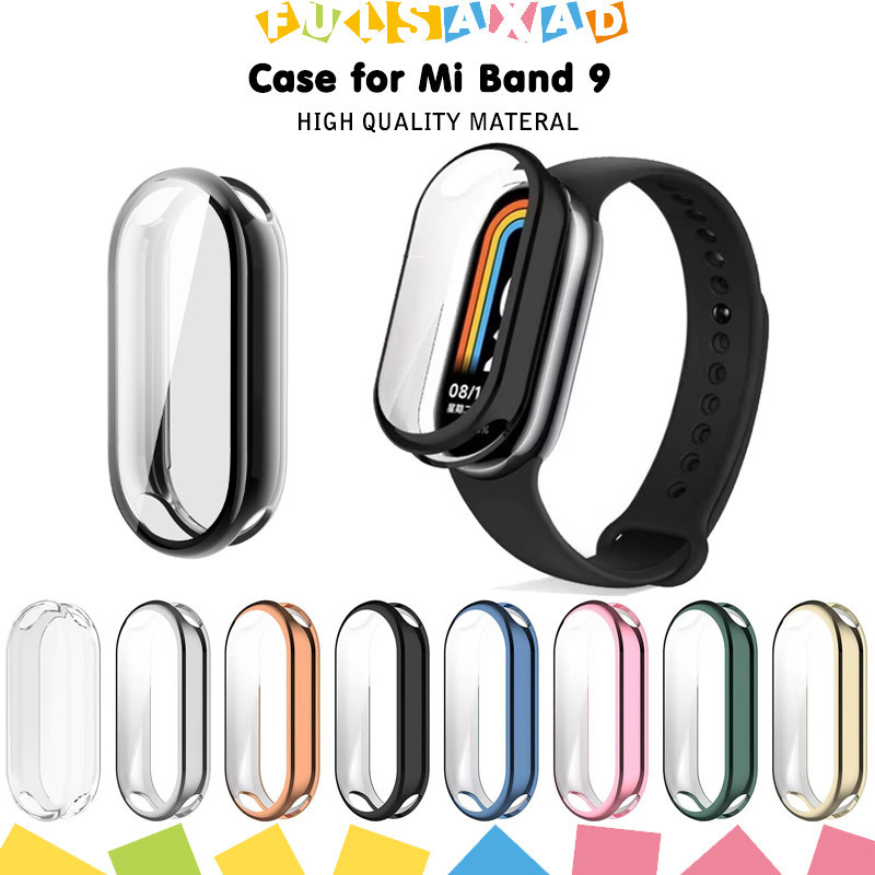 TPU กรณีปกป้องหน้าจอ for Mi Band 9 NFC ปกป้องกันหน้าจอฝากกรอบกันชนอ่อนด้วยอุปกรณ์เสริมฟิล์ม for Xiaomi MiBand 9