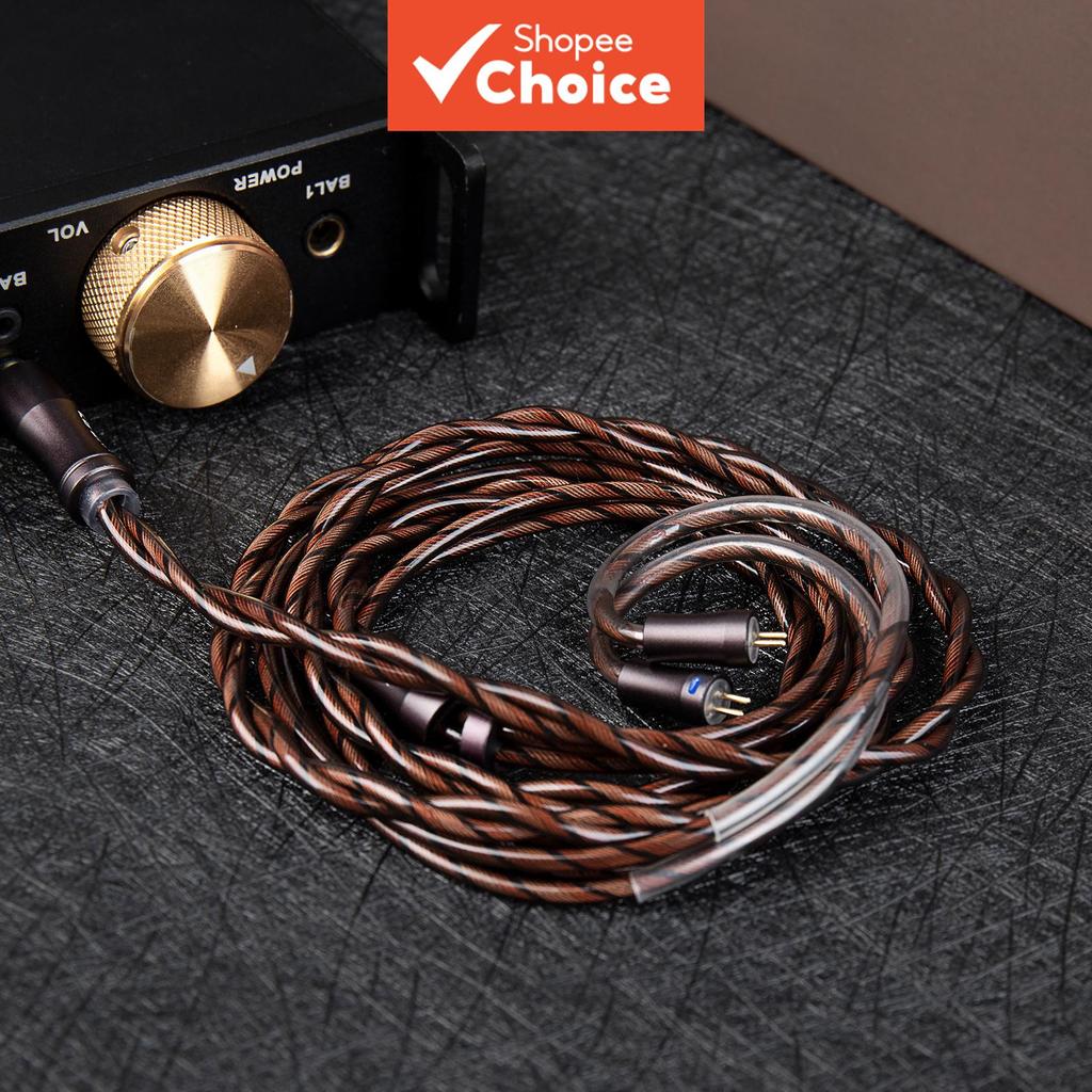 KBEAR Cadence 6N Silver-Plated Copper IEM Cable HiFi อัพเกรดสายหูฟัง