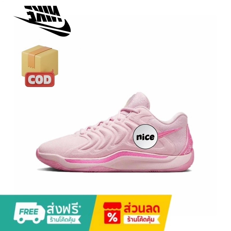 KD 17 "Aunt Pearl" XDR+Air Zoom ระบายอากาศ กันลื่น รองเท้าบาส Basketball Shoes