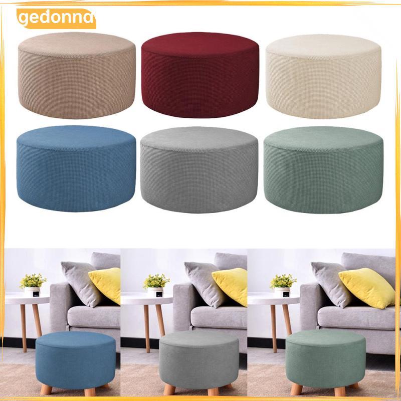 [gedonna] Ottoman Slipcovers Round Footrest Covers Stretch Storage Ottoman Covers, High Spandex Slip
