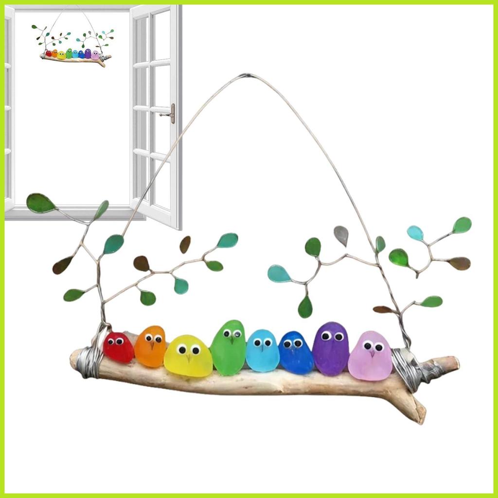 Sea Glass Decor สําหรับ Home Handmade Home Decor จี้ Sea Glass Bird Perch เครื่องประดับสําหรับกลางแจ
