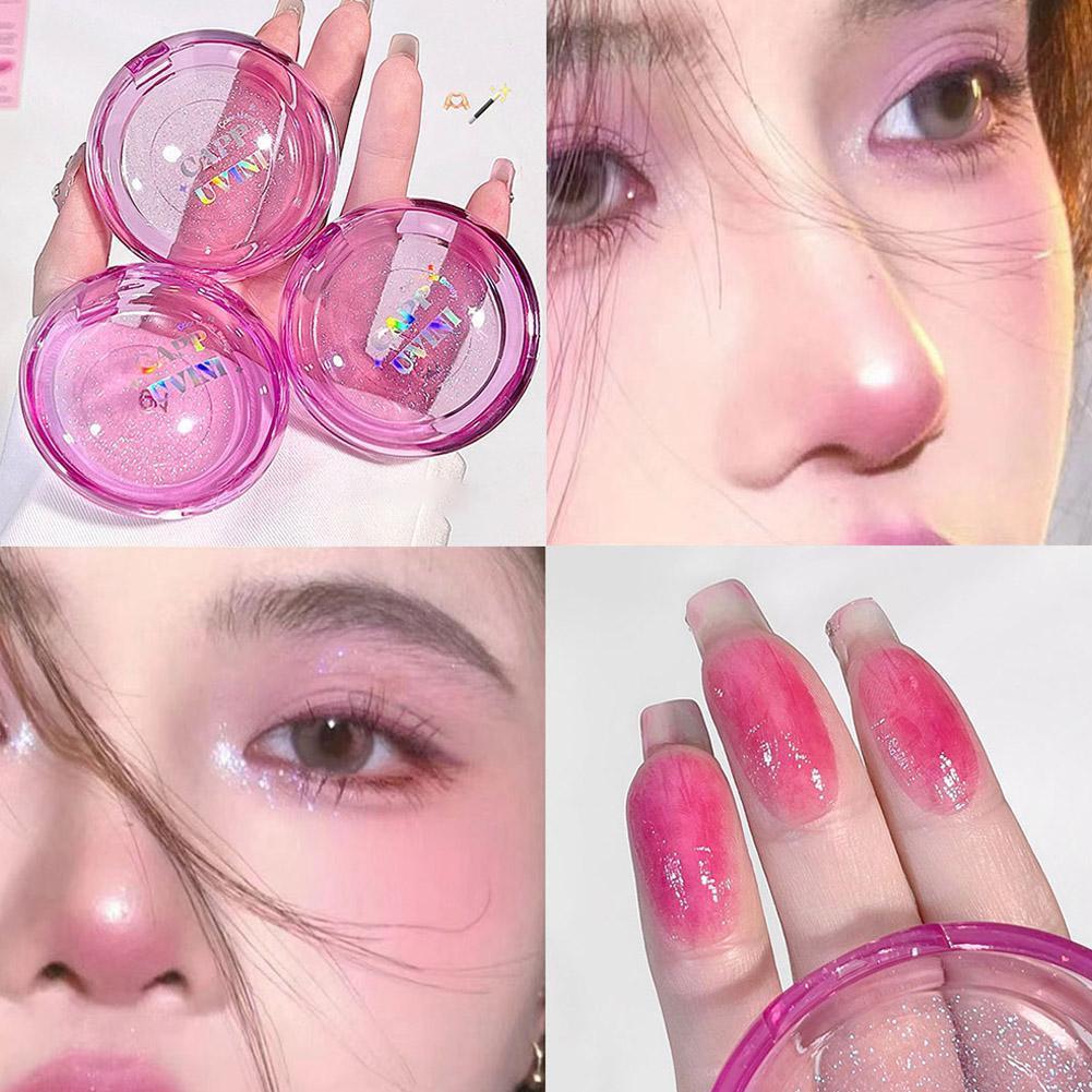 Cappuvini Dream Purple Starry Sky Blush Starry Sky Jelly เครื่องสําอางแต่งหน้า Blush Party นักเรียน 