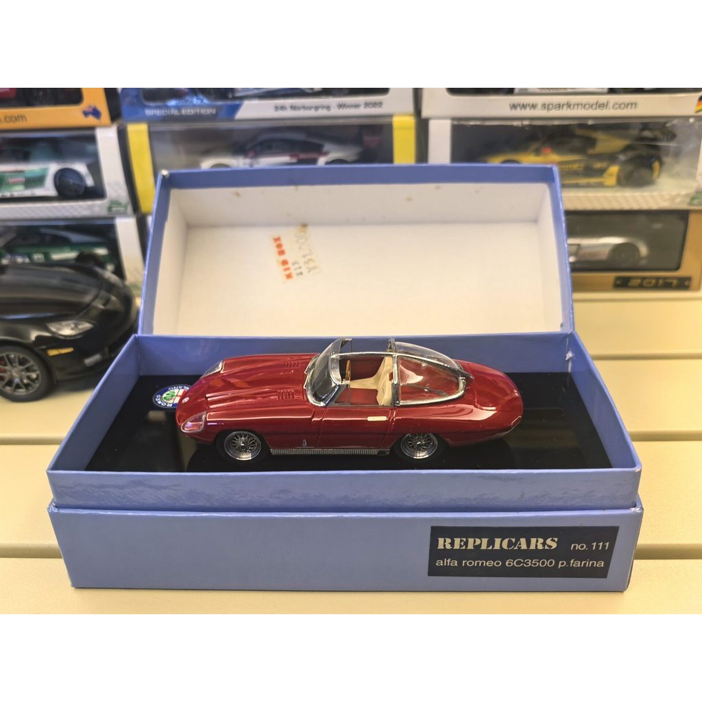 1/43 แบบจําลองจําลอง alfa romeo alfa romeo 6C3500 Binniferina Red targa Roof Italian Handmade Model 