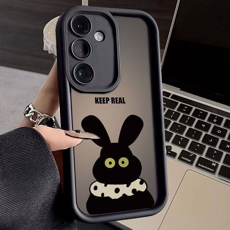 เคส samsung a15 5g เคส samsung a54 5g กระต่ายสีดําน้อยน่ารักเหมาะสําหรับ Samsung Galaxy S24/S23/S22u