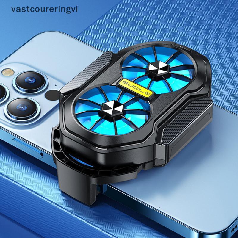 ERV 1PC เกม Cooling Baclip FS01 พัดลมคู่ชาร์จโทรศัพท์มือถือ Cooler ติดทนนานและ Stronger Air Cooling 