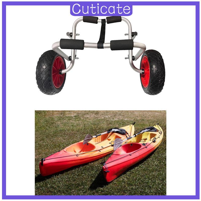 [น่ารัก] Canoe Beach Cart Trolley Boat Trailer Kayak Trailer Float Mats Elastic Strap Boat Transport