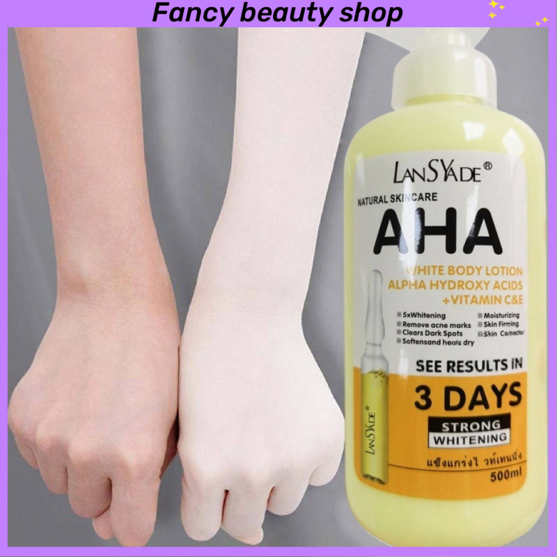ครีมทาผิว Body Lotion กรดผลไม+VC&E คลีมทาผิว โลชั่นผิวขาว ทาผิวขาว ผิวขาวใส ฟื้นฟูผิวแห้งเสียให้อิ่มน้ำ 500ML