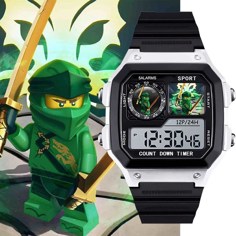 เด็กนาฬิกาอิเล็กทรอนิกส์สองมิติ Lego Phantom Lloyd Kaijie ปวดนาฬิกานักเรียนนาฬิกาปลุกกีฬา Chronograp