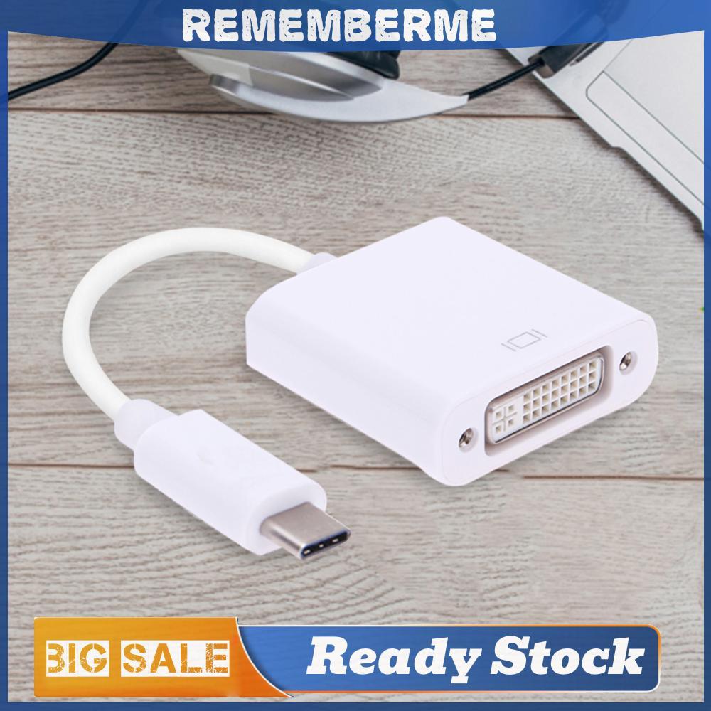 Type C USB 3.1 Male to DVI 1080P Portable Extended Power Adapter Cable