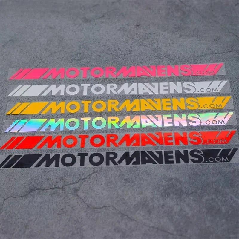 1PC Stylish-inspired "MotorMavens.com" Holographic Car Moto Sticker Unique Vehicle Decal