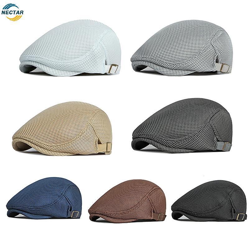 หมวกเบเร่ต์ผู้ชาย แบบ breathable สำหรับฤดูใบไม้ผลิ ฤดูร้อน และฤดูใบไม้ร่วง