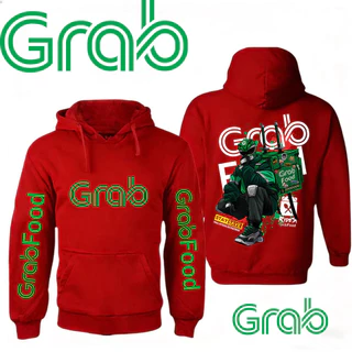【HOT เสื้อฮู้ด】 เสื้อไรเดอร์ Grab เสื้อกันหนาว สกรีนลายตามแบบ แกร็บ ฟูด (GrabFood) M-3XL#25