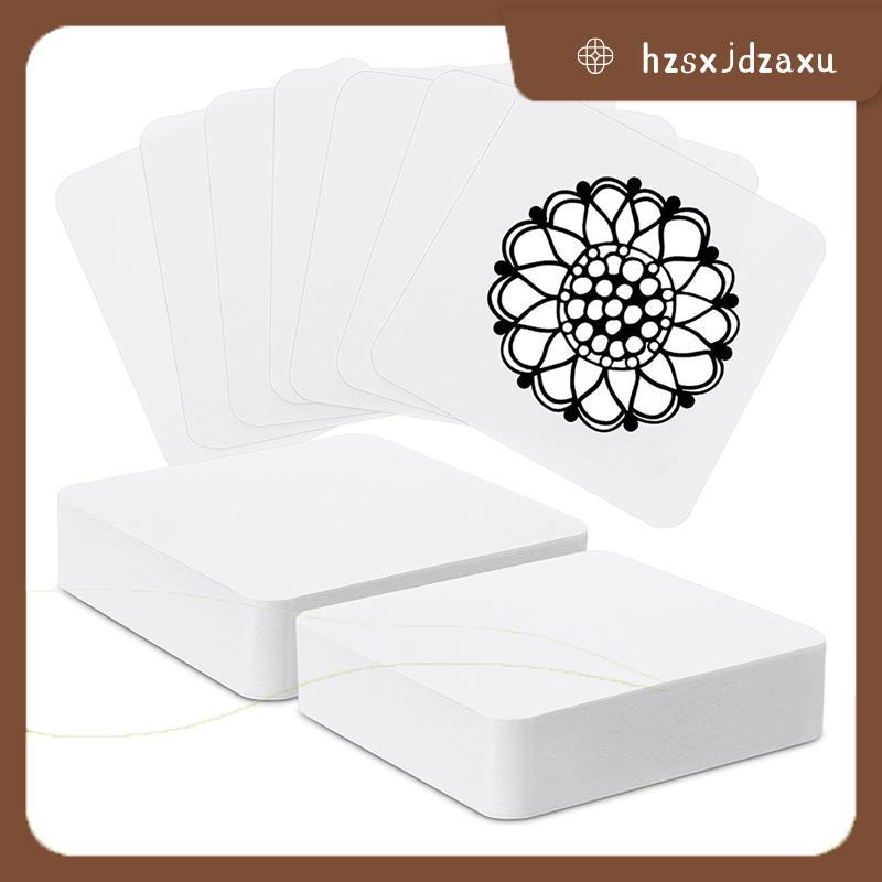 hzsxjdzaxuกระเบื้องกระดาษสีขาว 3.5 "X 3.5 "100 ชิ้นสําหรับ Calligrapher สีน้ํา Sketch- Artist S Squa