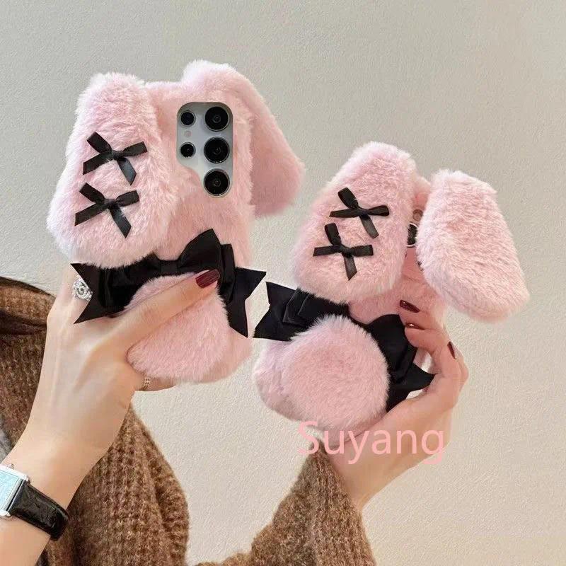 ฤดูหนาว Hairy 3D น่ารักกระต่ายหู Fluffy เคสโทรศัพท์สําหรับ Samsung Galaxy M17 M16 M36 M56 S26 S25 Ultra กรณี S24 S23 FE S22 A07 A17 A37 A57 A06 A16 A26 A36 A55 A25 A35 A55 A5 A5 A35 A5 A25 A5 A35 A5 A5 A5 A35 A5 A25 A5 A35 A5 A5 A5 A35 A5 A5 A