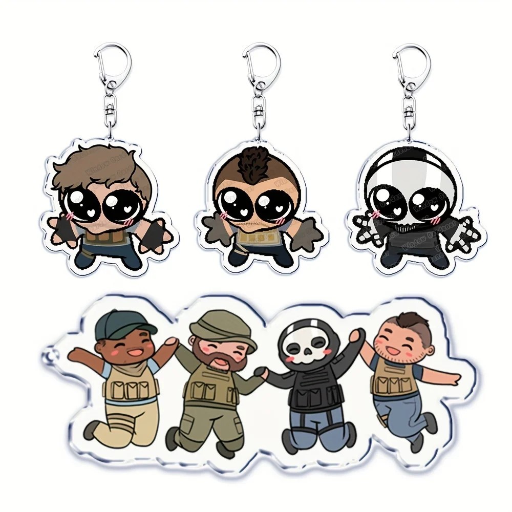 Standee พวงกุญแจ Call of Duty Ghost สบู่ราคา Chibi อะคริลิค CoD รุ่น TF141 Task Force 141 โต๊ะเรียนต