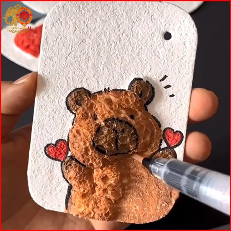 [RG1] Magic Puffy Paint, 3D Drawing Magic Canvas Sponge, Puffy Popcorn Drawing Texture Painting Kit 