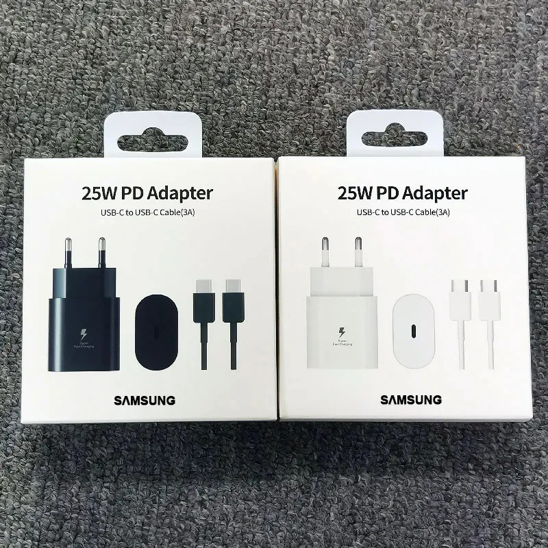 Samsung 25W PD Super Fast Charger อะแดปเตอร์ประเภท C สําหรับ Galaxy S20 S21 S22 S23 S24 หมายเหตุ 20 