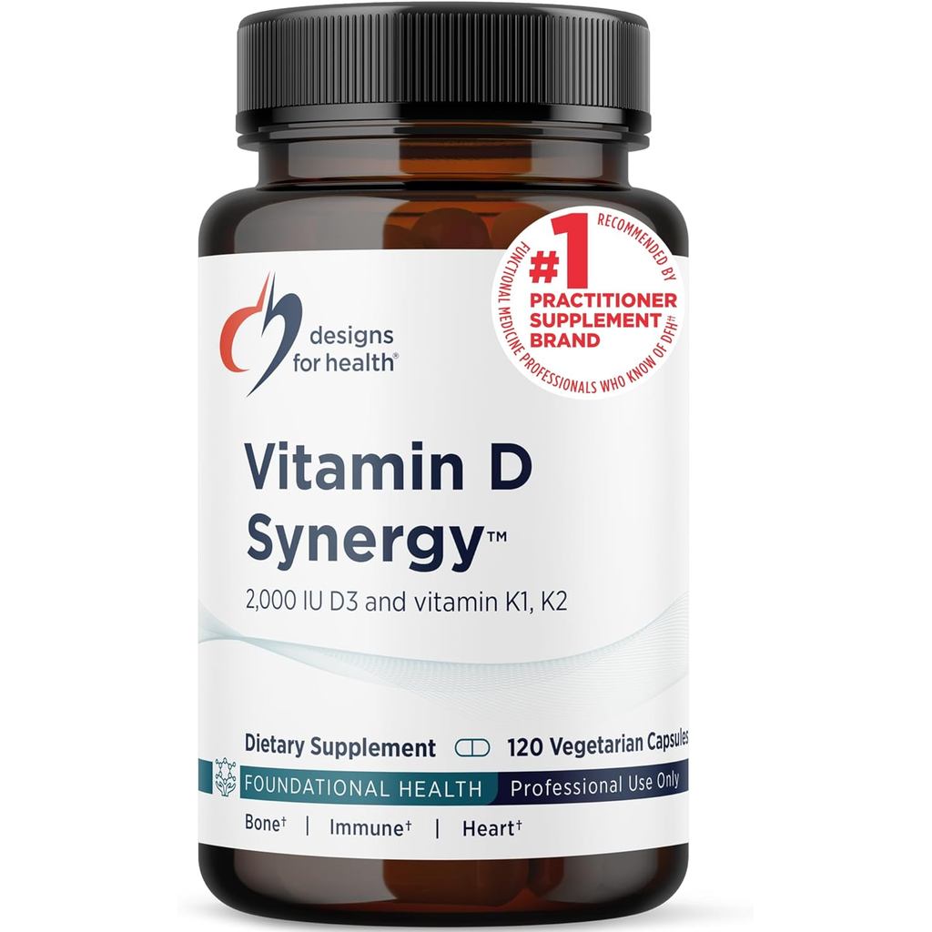 Designs for Health Vitamin D Synergy - 2000 IU Vitamin D with K Supplement - Supports Healthy Moods,