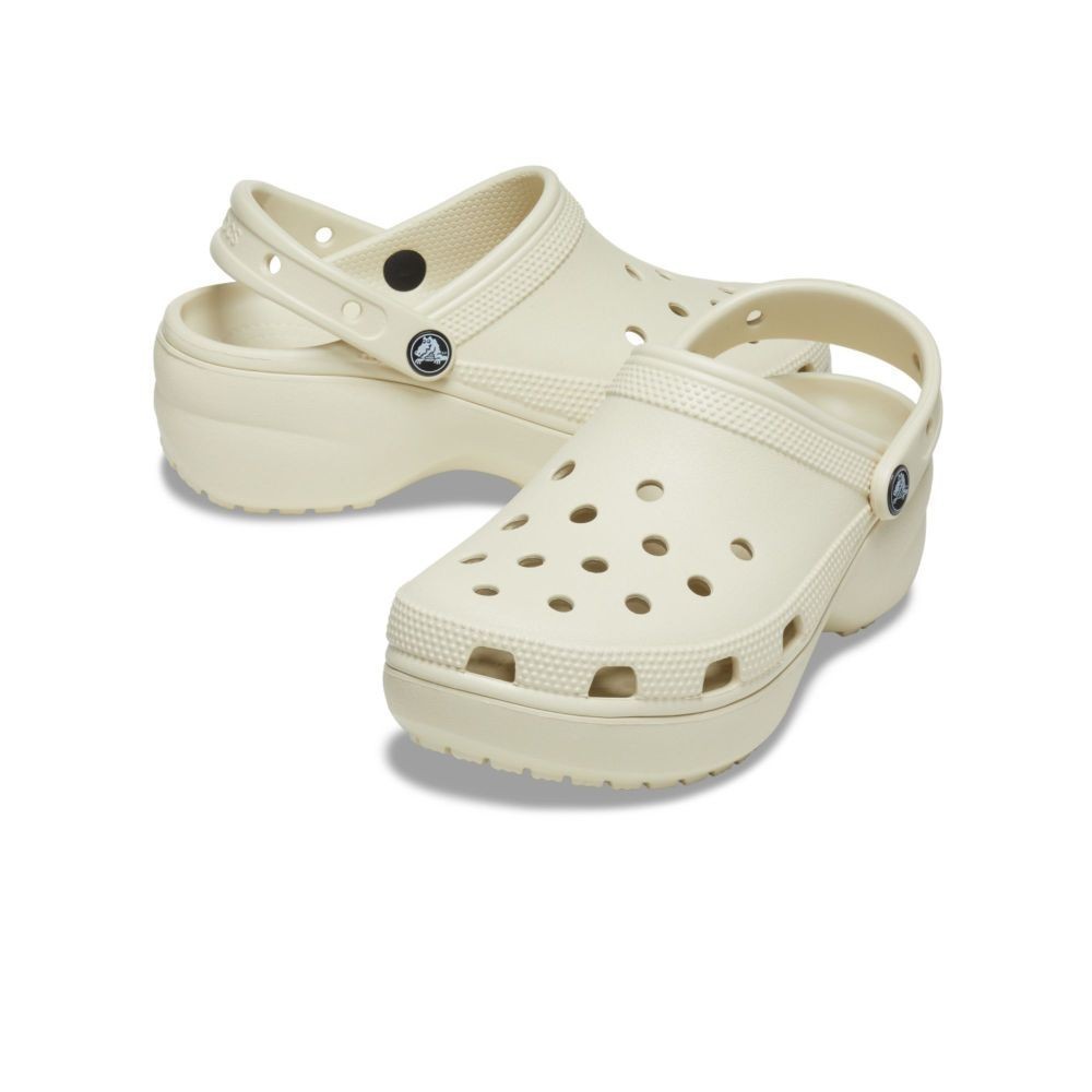 CROCS รองเท้าลำลองผู้หญิง CLASSIC PLATFORM CLOG รุ่น 2067502Y2 - BONE