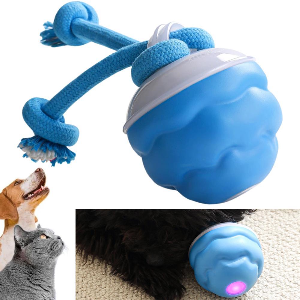 ใหม่ Interactive Dog Ball ของเล่น Touch เปิดใช้งาน,ชาร์จเสียงของเล่นสุนัข Active Rolling H4o9