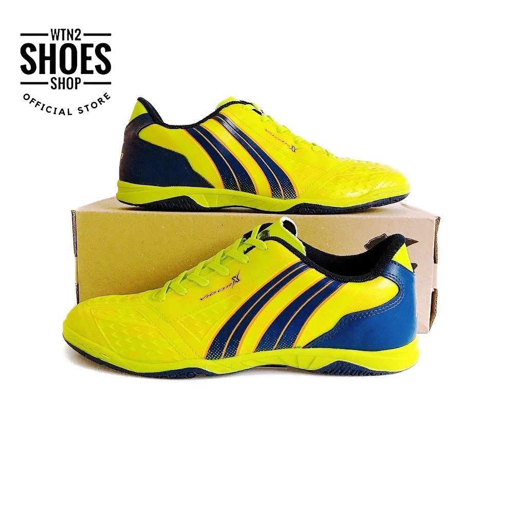 รองเท้าฟุตซอลเด็ก  PF14JB VIGOR X JR สีเหลือง รองเท้าฟุตบอลเด็กแพน by WTN2 SHOES SHOP