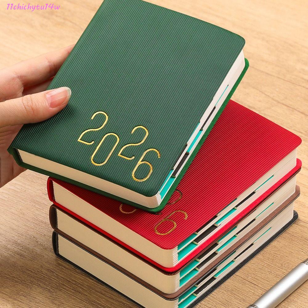 CHICHYTU14W A5 สมุดบันทึกวางแผนวาระ อังกฤษ 12 เดือน 2026 Schedule Planner Notepad, นักวิชาการรายสัปด
