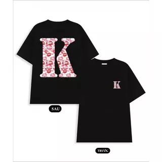 COD จัดส่งตลอด 24 ชั่วโมง Fanfei เสื้อยืดพิมพ์ลายรอยจูบ จูบตามคำขอ ผ้าฝ้าย 100% 2 ทาง เย็น ดูดซับเหงื่อ