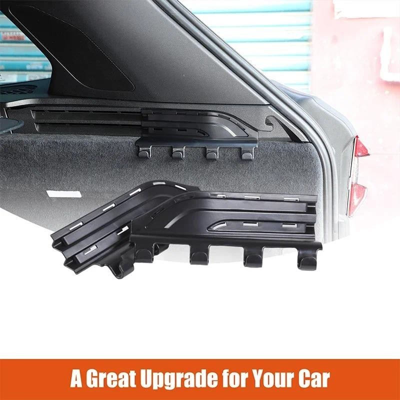 Cheya พลาสติก ABS สีดํารถ Trunk Sunshade Slot Hooks สําหรับ BMW X5 G05 2019 + การปรับเปลี่ยนภายในอุป
