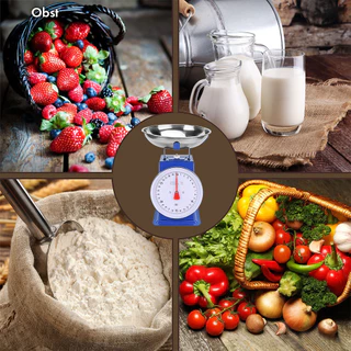 ตาชั่งสปริงเหล็ก 5/10/20 kg ตราชั่งกิโลแม่นยำสูง เครื่องชั่งอาหารคลาสสิค ไม่ใช้ถ่าน โครงโลหะหนา ถาดถอดล้างได้ สำหรับร้าน
