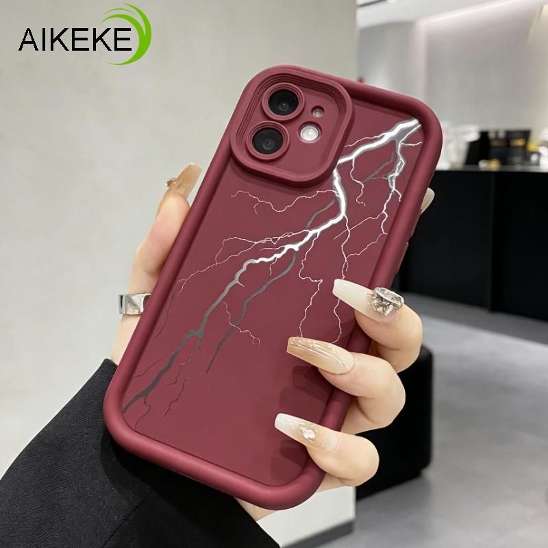 Cool Lightningรูปแบบสีทึบเคสโทรศัพท์สําหรับOPPO Reno 15F 15 Pro Mini 15C 14F 13F 14 13 12 FS 11 Pro 