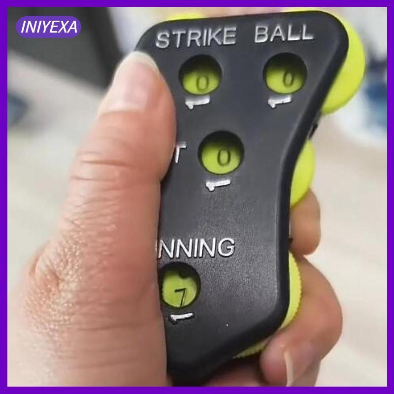 [Iniyexa] Baseball Umpire Indicator 4 Dial Score Counter Softball Umpire อุปกรณ์ที่มีวัสดุ ABS สําหร