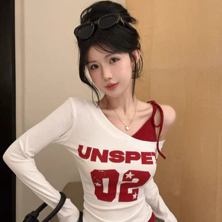 เสื้อยืดผู้หญิงเปิดไหล่ ทรงครอป แฟชั่นสุดฮิต