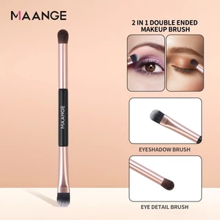 MAANGE แปรงแต่งหน้า 2 In 1 นุ่มและสะดวกการออกแบบแปรงอายแชโดว์สองหัวสําหรับแต่งหน้าตาต้องการ