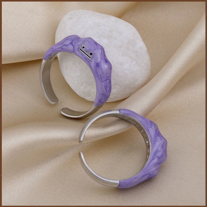 GQ9 Ditto Ring True Beauty Hwang In Yeop INS Pokemon Ditto Open mouth Ring เวอร์ชั่นเกาหลีอุปกรณ์เสร