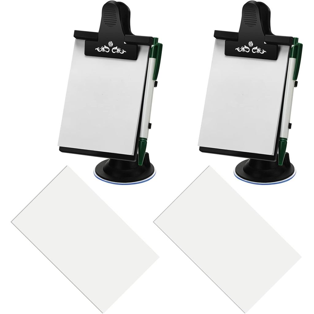 Harloon 2 ชิ้นรถ Notepad ผู้ถือ Mount Car Memo Pad พร้อมปากกา Pad Mount คลิปบอร์ด Dashboard คลิปบอร์