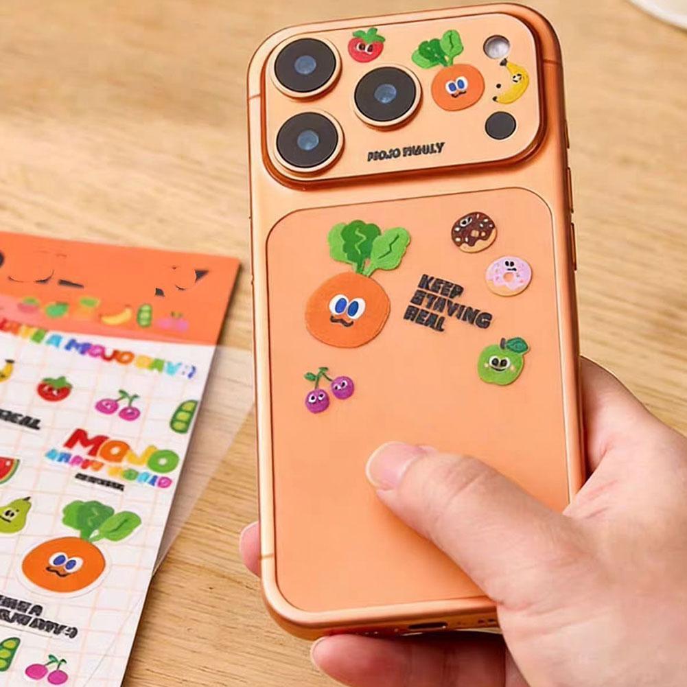 Stayreal Mojo Family สติ๊กเกอร์แครอท, สติ๊กเกอร์เลนส์เยลลี่น่ารักสําหรับกล้อง Iphone Pro/pm U7q1