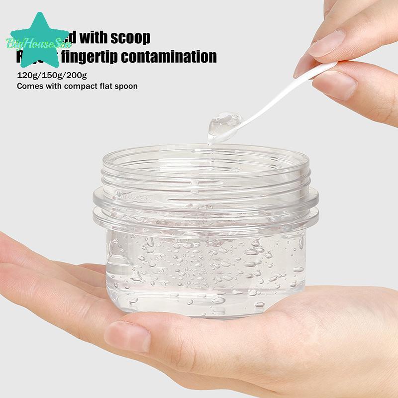 [Sea-t] 1 ชิ้น 100/150/200/300 มล. พลาสติกที่ว่างเปล่าโปร่งใสขวดปากกว้างพร้อมฝาปิดเครื่องสําอางแต่งห