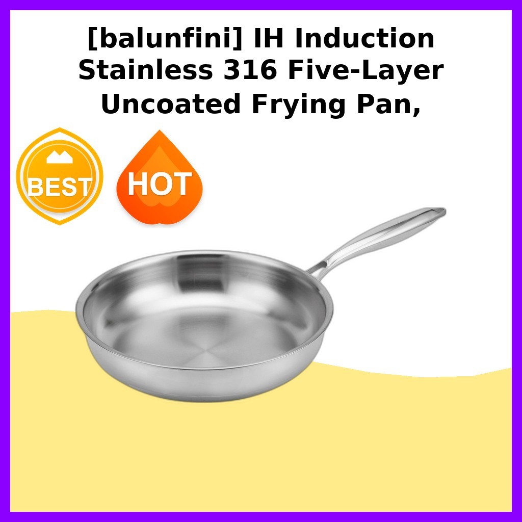 [balunfini] IH Induction Stainless 316 กระทะไม่เคลือบห้าชั้น 28 ซม. 1 ชิ้น / กระทะเกาหลี by mirashop