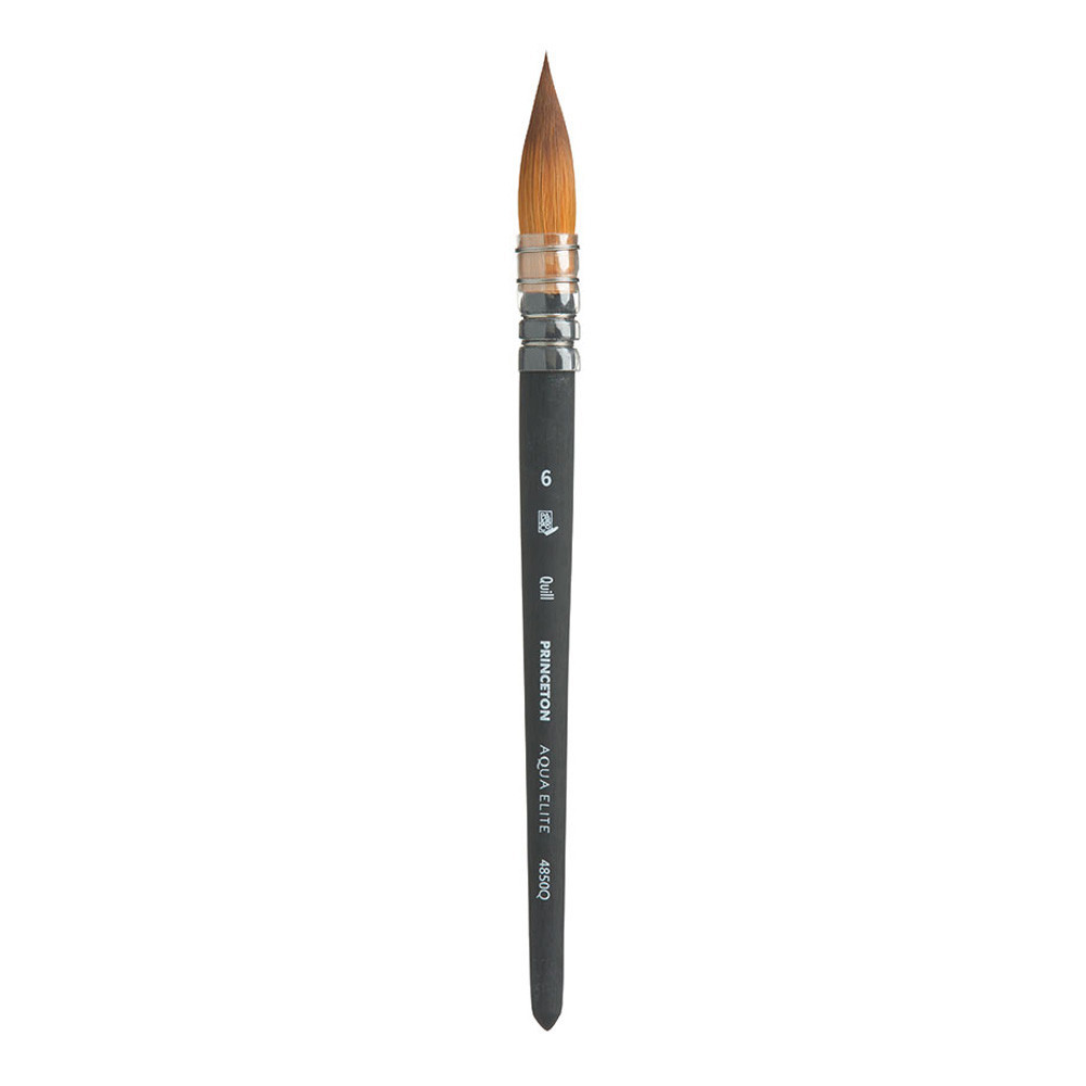 Princeton Aqua Elite Synthetic Kolinsky Quill 6 Brush (ดีเยี่ยมสําหรับสีน้ํา)