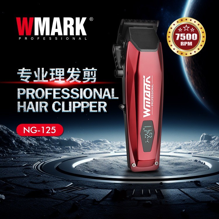 WMARK NG-125 Professional ปัตตาเลี่ยนไฟฟ้า 7500RPM มอเตอร์หมุนหัวน้ํามันร้านตัดผม Trimmer สําหรับ Ma