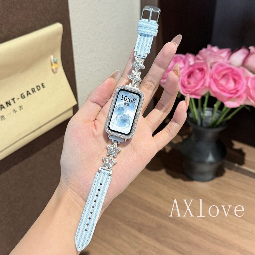 ลายผ้าใบดาวสายรัดสําหรับหัวเว่ยวง11 มือโปร 10 9 8สายรัดข้อมืออุปกรณ์เสริมสร้อยข้อมือสําหรับหัวเว่ยนาฬิกาพอดี3 4สาย
