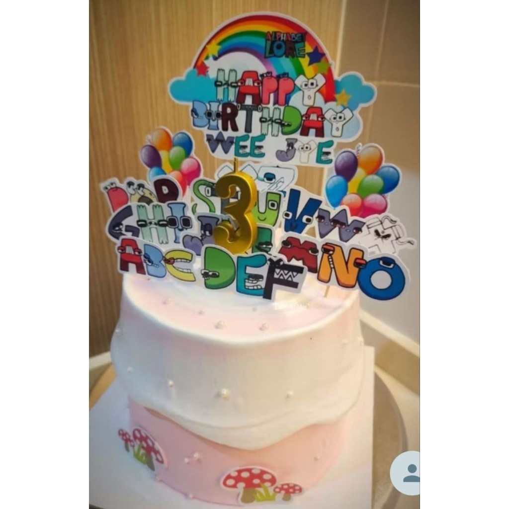 ALPHABET LORE CAKE TOPPER (ฟรีไซส์)