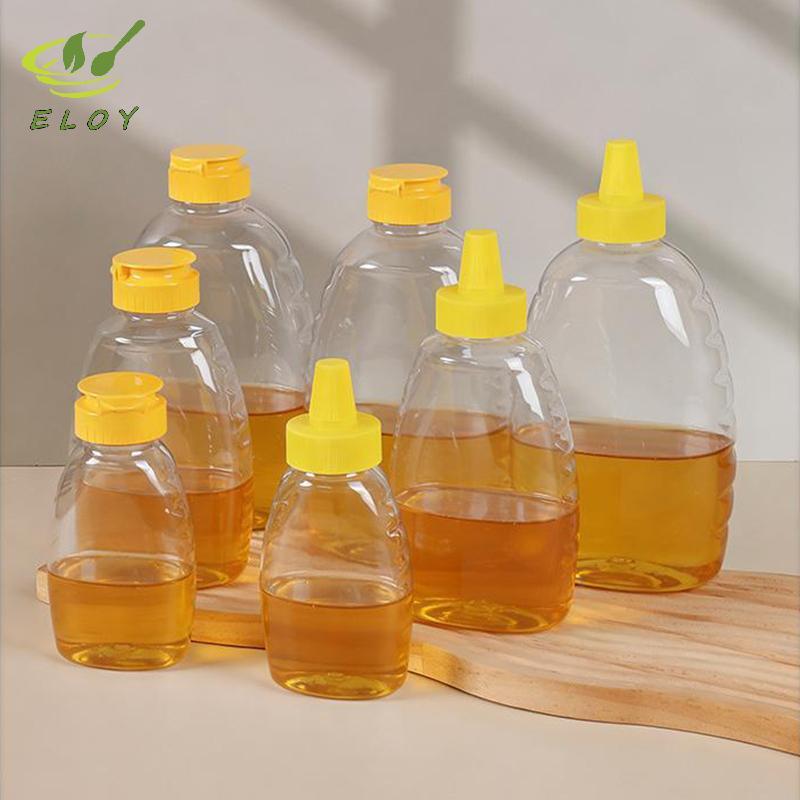 [ELOY] 180/320/360/720 ML ใสนํามาใช้ใหม่พลาสติกขวดน้ําผึ้งบีบขวดน้ําผึ้งคอนเทนเนอร์ผู้ถือที่มีฝาปิดพ